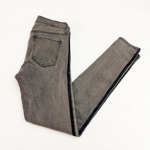 Flying Monkey Tuxedo Stripe Charcoal Denim Skinny Jeans Y1676 Size 28 - Picture 10 of 10